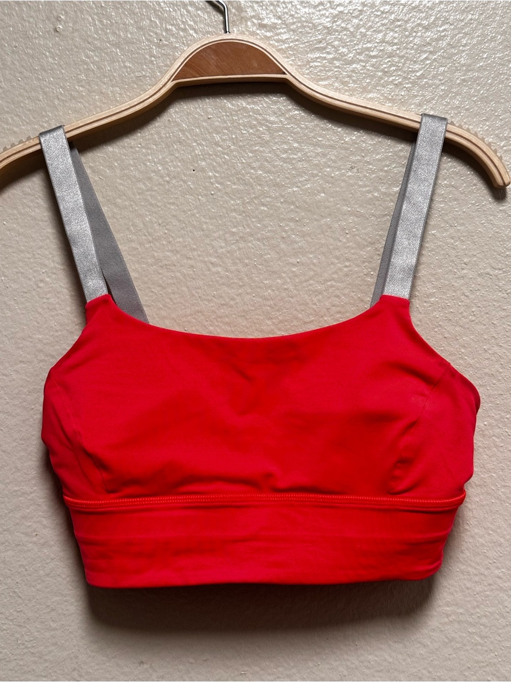 Lululemon Sport bra with shiny straps